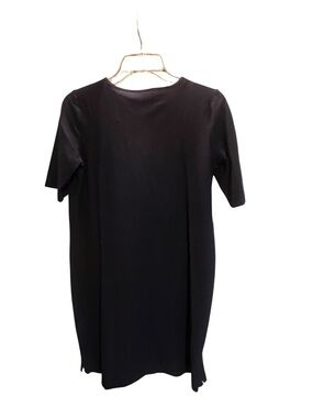 Eileen Fisher Black Minimalist Short-Sleeve Dress